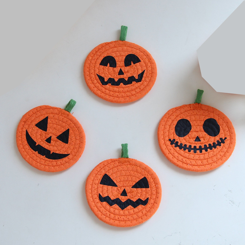 Yarn Home Decor - Porta-copos de Halloween em formato de