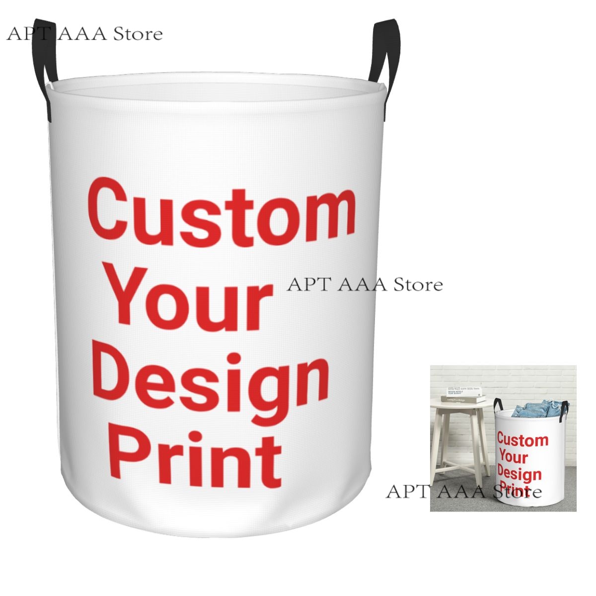 Home Decor Hampers - Cesto de lavanderia redondo personalizado, cesta