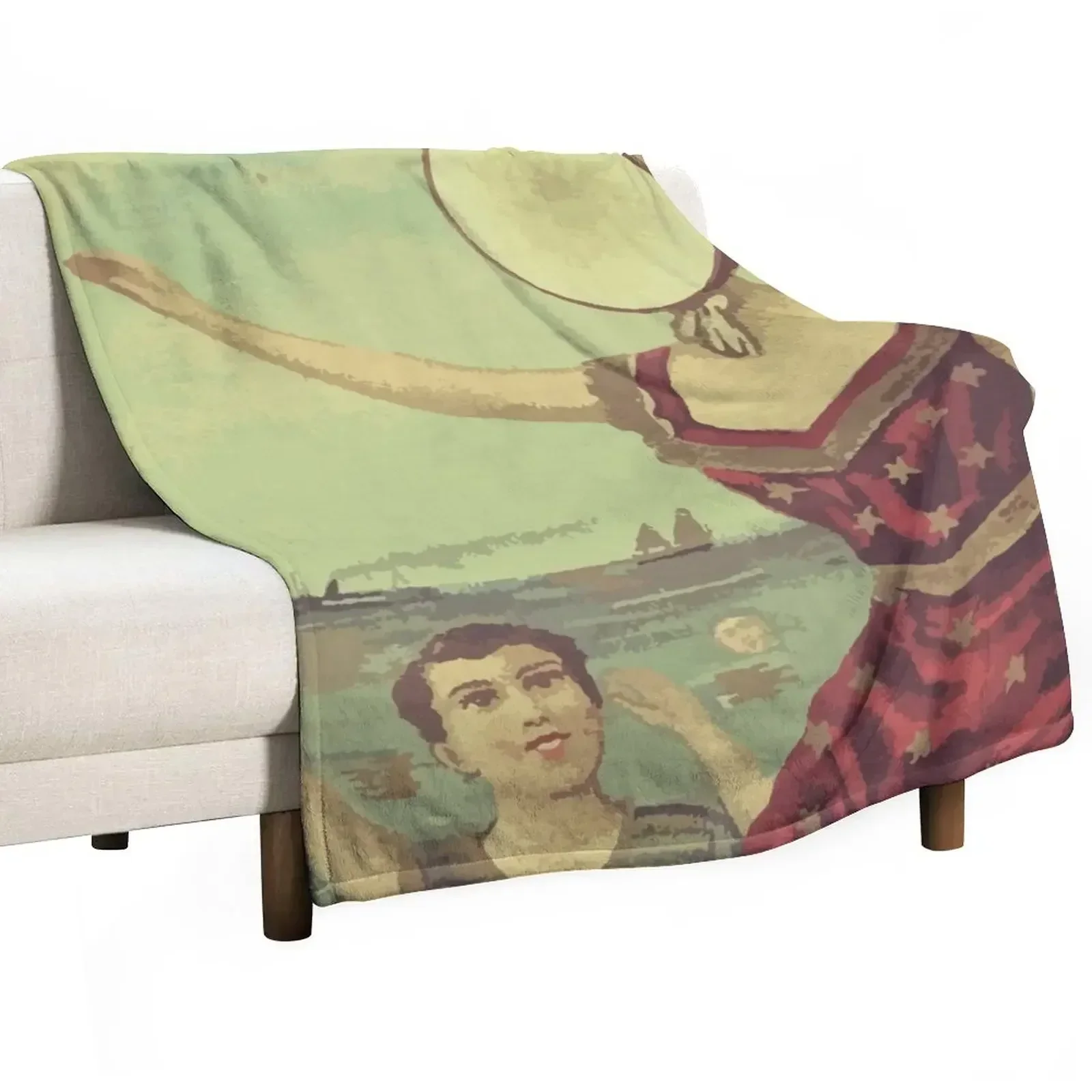 Neutral Throw Blanket - Manta Decorativa Vintage Neutra com Estampa