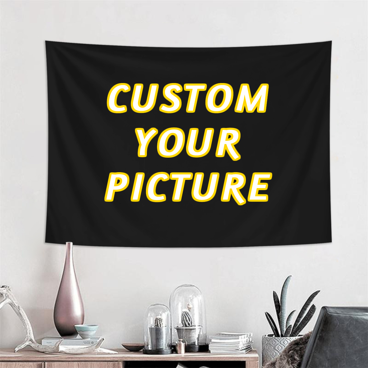 Home Decor Fabric - 1pc tapeçarias personalizadas, banners personalizados e