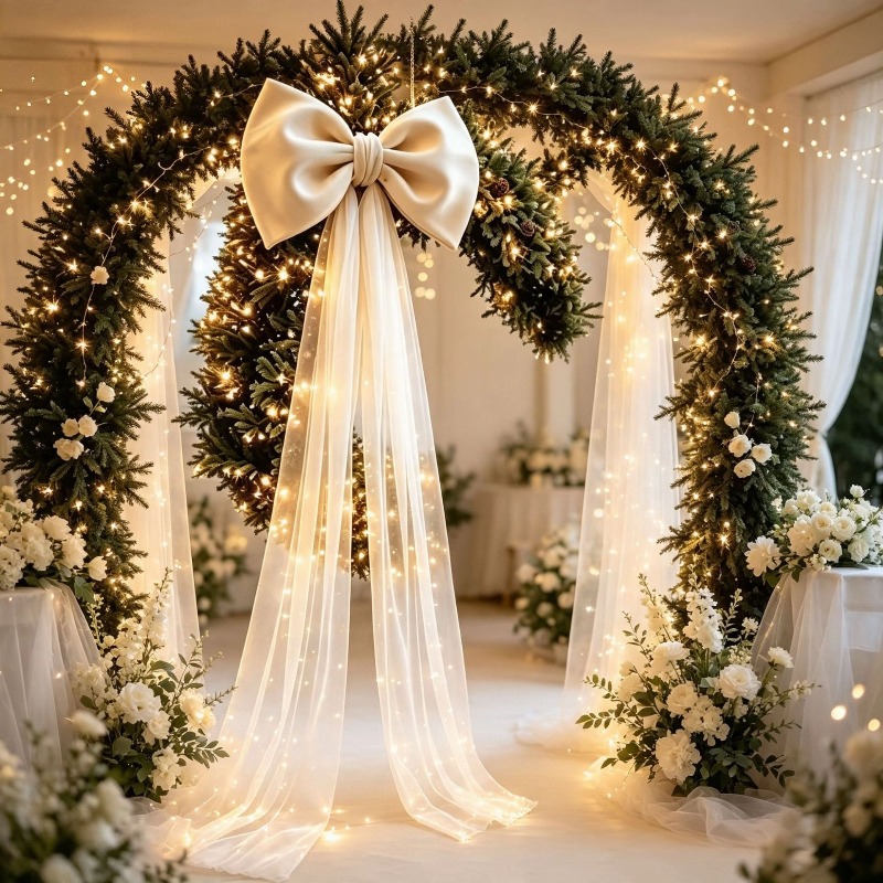 Yarn Home Decor - Laços de veludo grandes para casamento