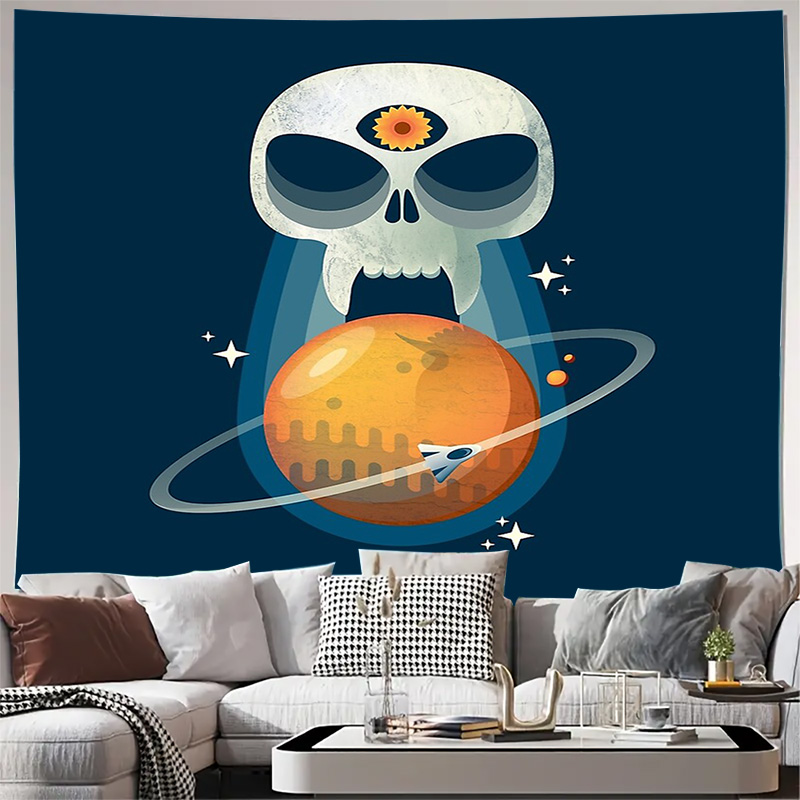 Aesthetic Tapestry - Espaço galáxia tapeçaria nebulosa universo lua
