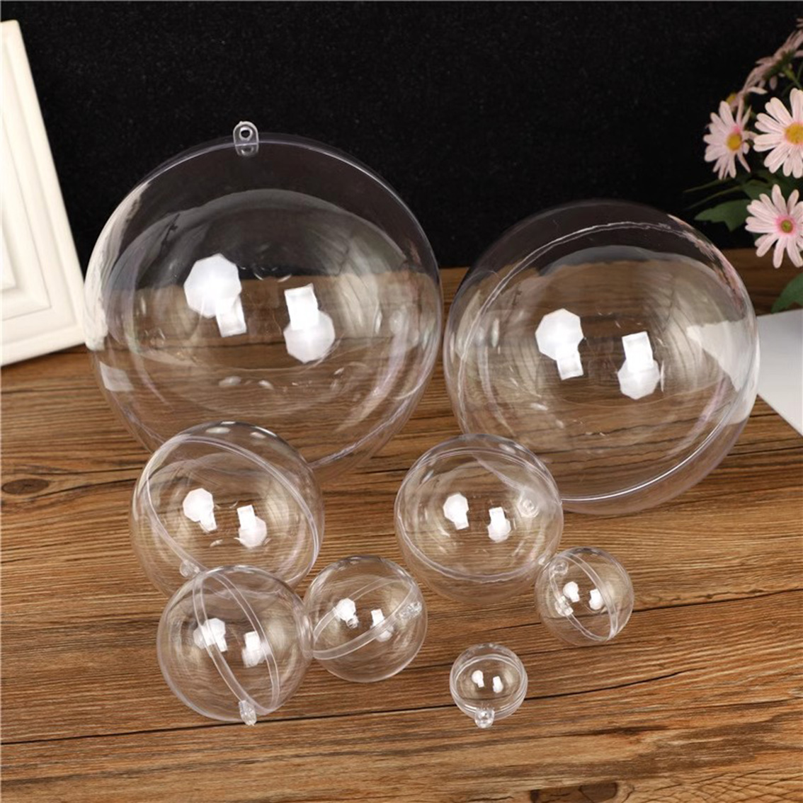 Home Decor Xmas Gifts - 1-20cm bolas transparentes oco diy plástico