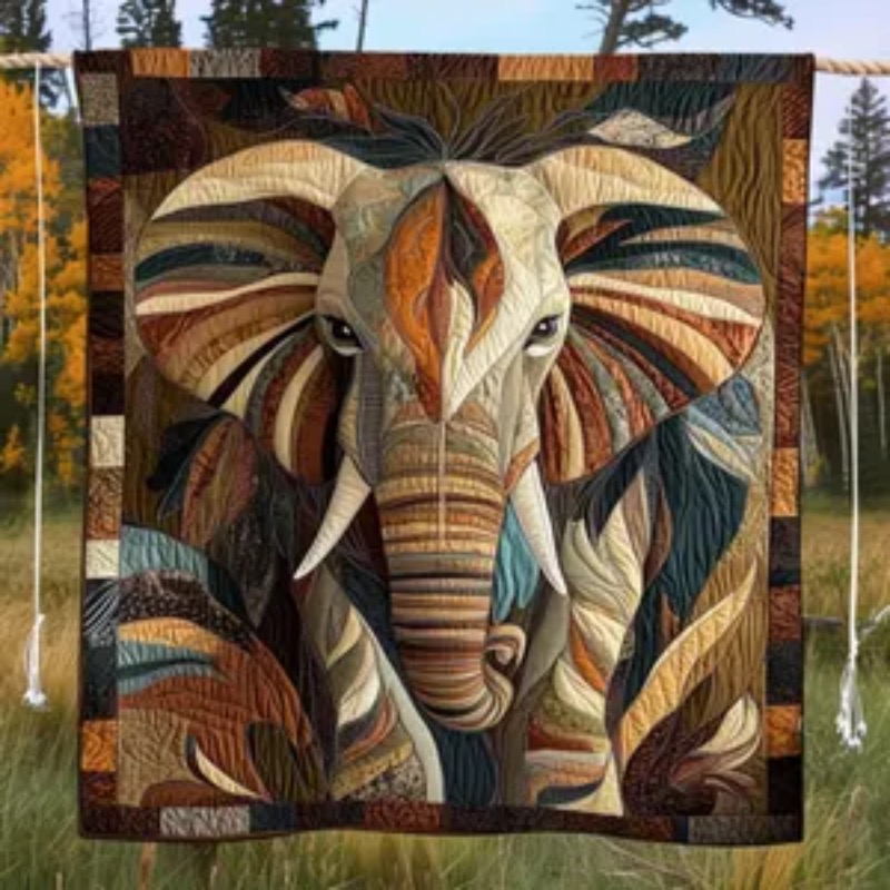 Neutral Throw Blanket - Colcha de elefante – manta acolchoada