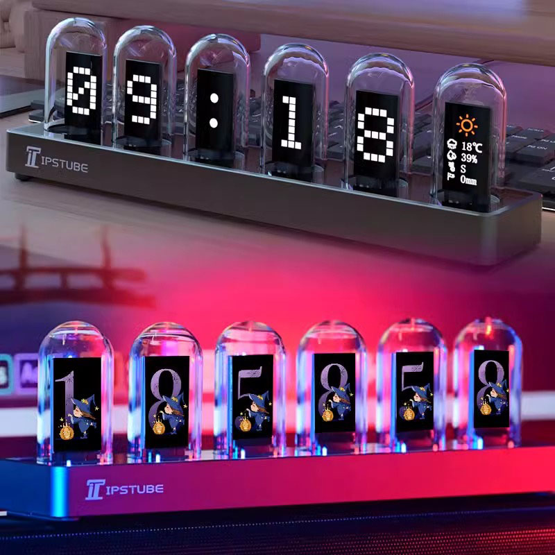 Home Decor Diy Ideas - Relógio de Tubo Nixie RGB com