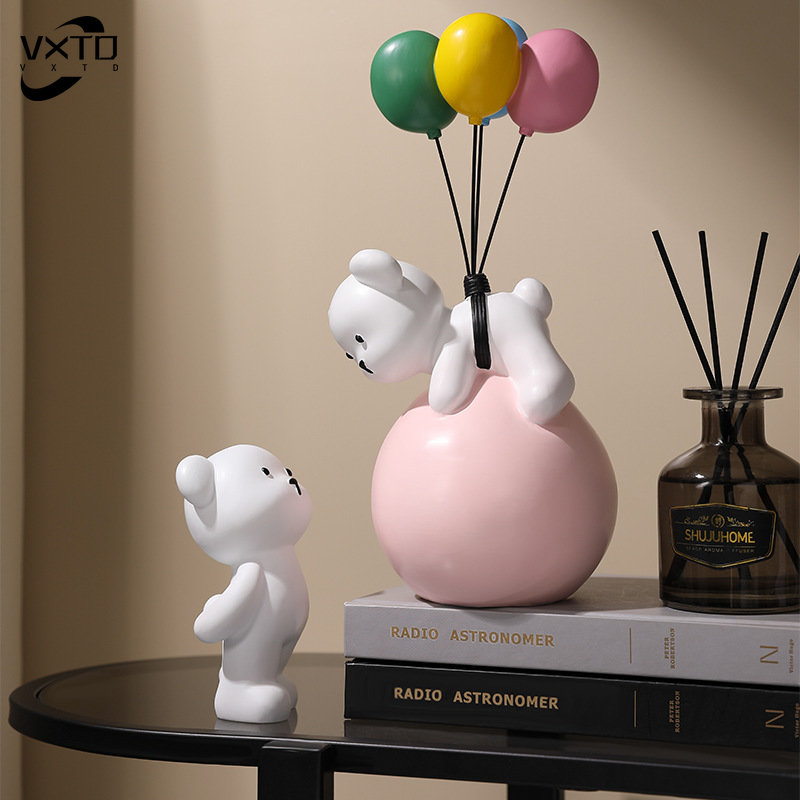 Home Decor Ikea - Nórdico Balão Urso Voador Coelho Resina