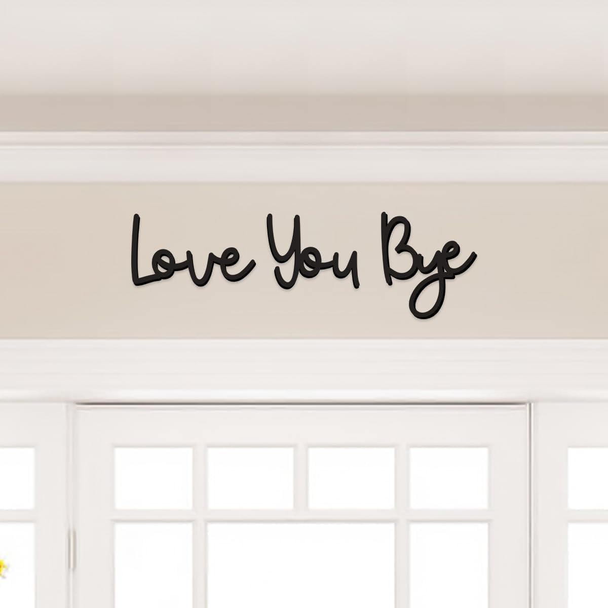 Home Decor Y2K - Love You Bye Sinal de madeira