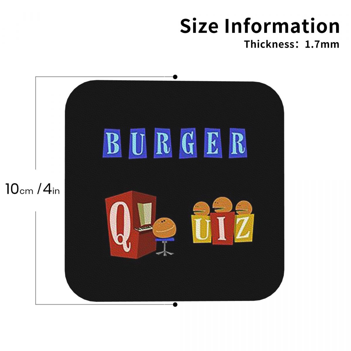 Home Decor Quiz Free - Hamburger quiz novo logotipo coasters cozinha