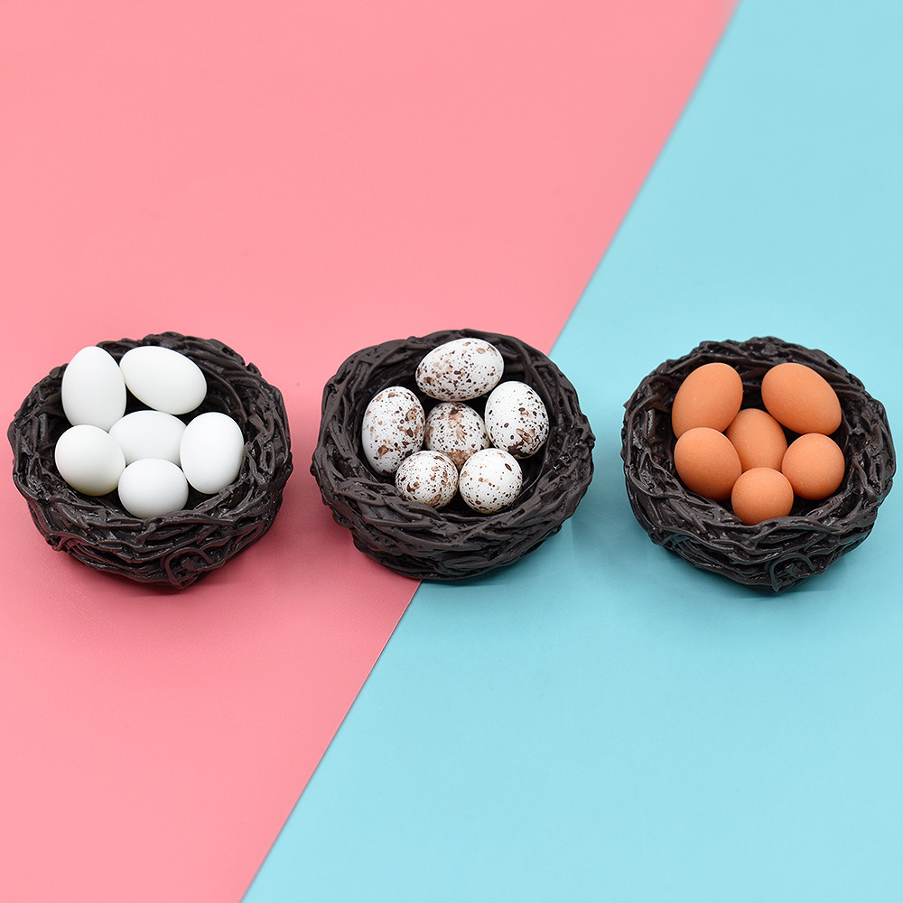 Home Decor Ikea - Miniatura de Pássaro Simulado: Ovo, Pintinho