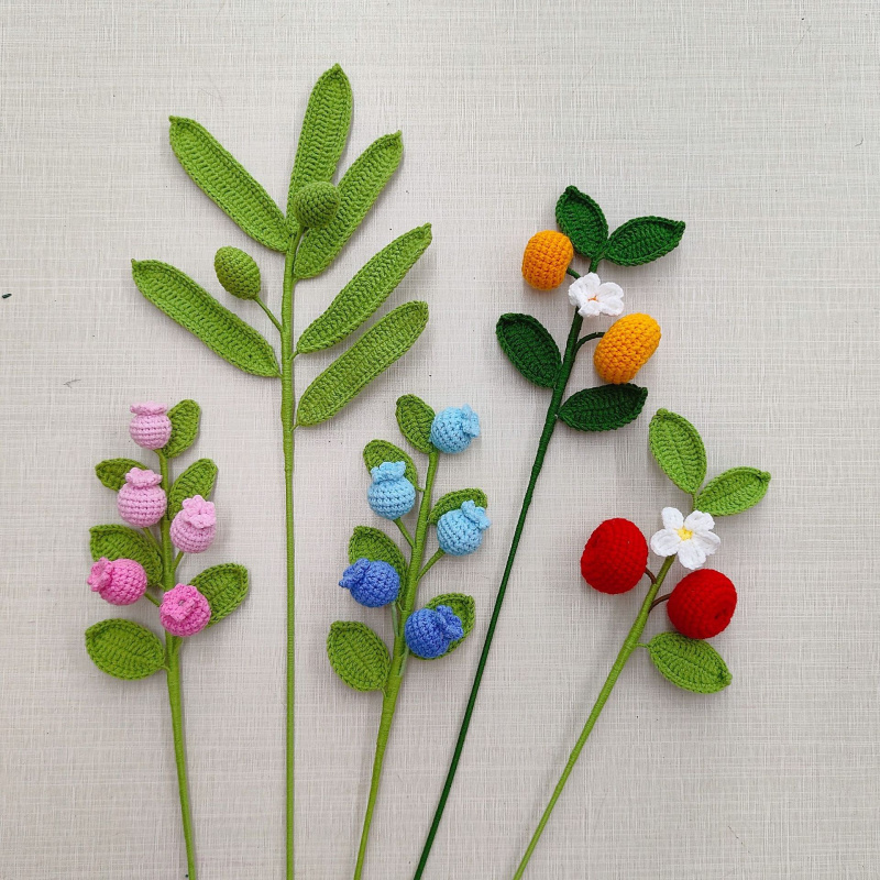 Yarn Home Decor - Buquê de Crochê Artesanal Acabado, Flor
