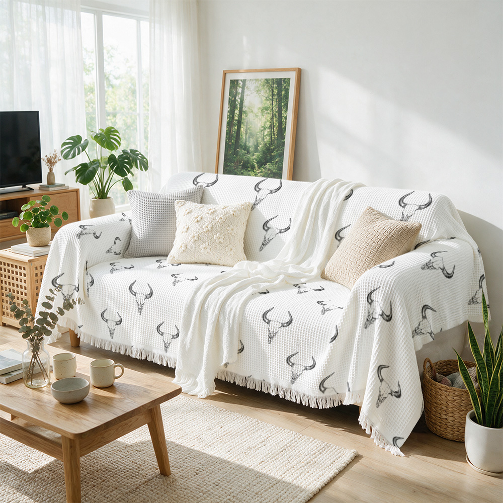 Manta Decorativa Luxuosa Boho  - Neutral Throw Blanket avaliação e preço