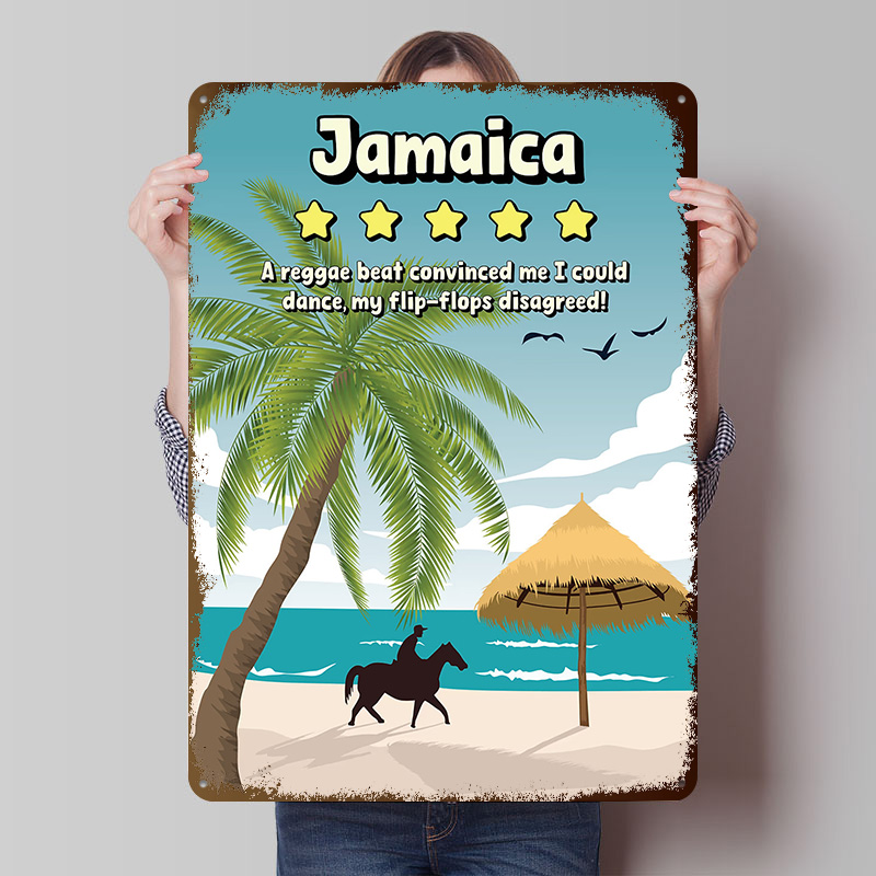 Placa de Metal Retrô Vintage P - Review Home Decor avaliação e preço