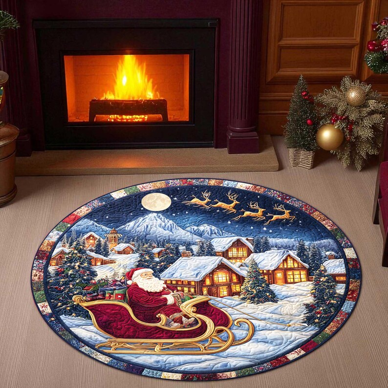 Capacho redondo de Natal de tr - Home Xmas Decor Ideas avaliação e preço