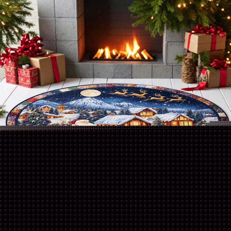 Capacho redondo de Natal de tr - Home Xmas Decor Ideas avaliação e preço