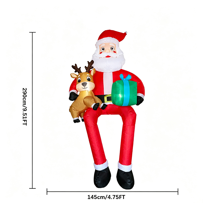 Papai Noel inflável de 9,5 pés - Home Decor Xmas Gifts avaliação e preço