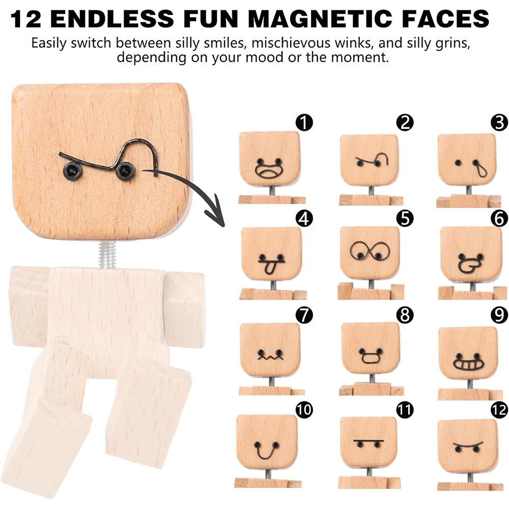 Boneco de Madeira Articulado d - Home Decor Emoji avaliação e preço