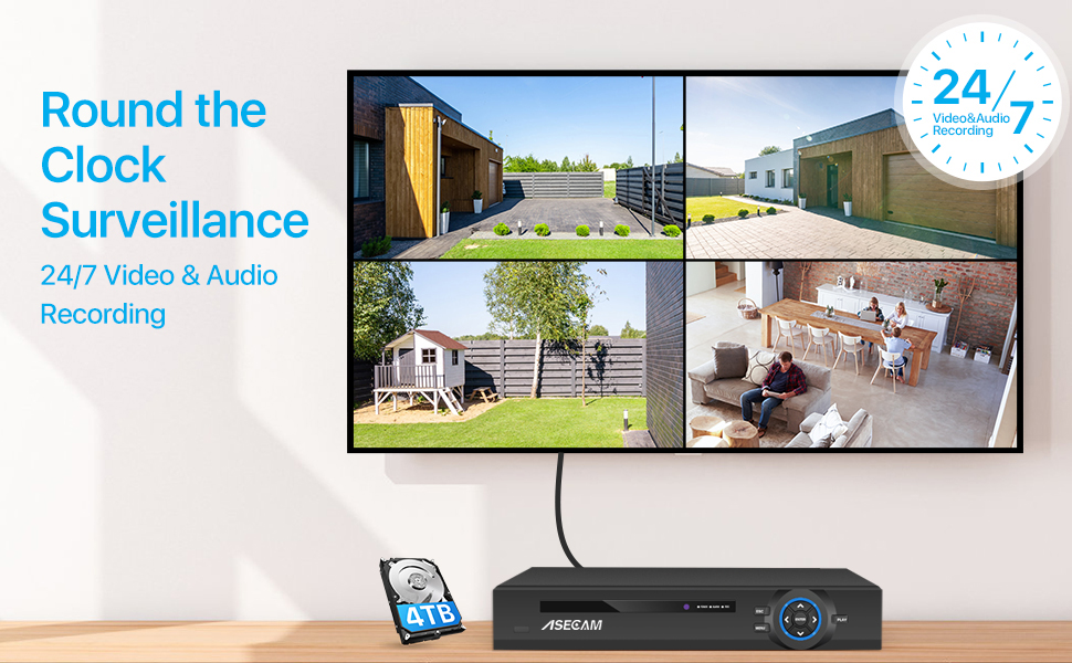 ASECAM 8MP 4K POE NVR Gravador - Home Decor Uk avaliação e preço