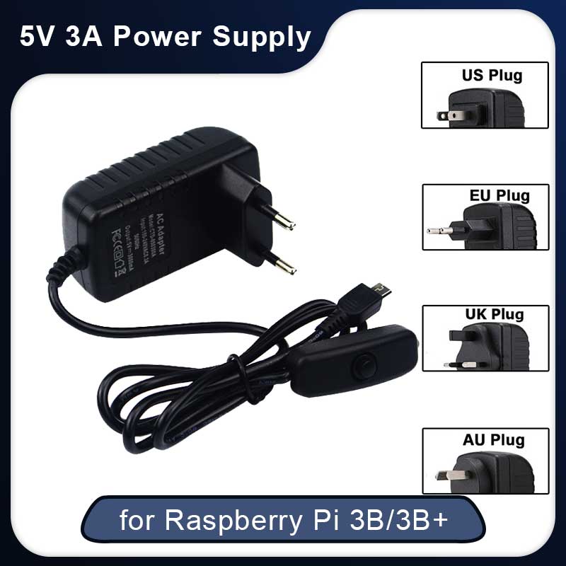 5v 3a raspberry pi 3 modelo b  - Home Decor Uk avaliação e preço