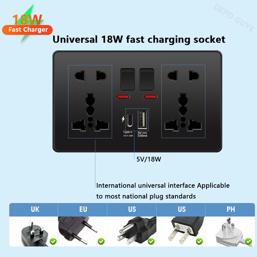 Universal USB Tipo-C Interrupt - Home Decor Uk avaliação e preço