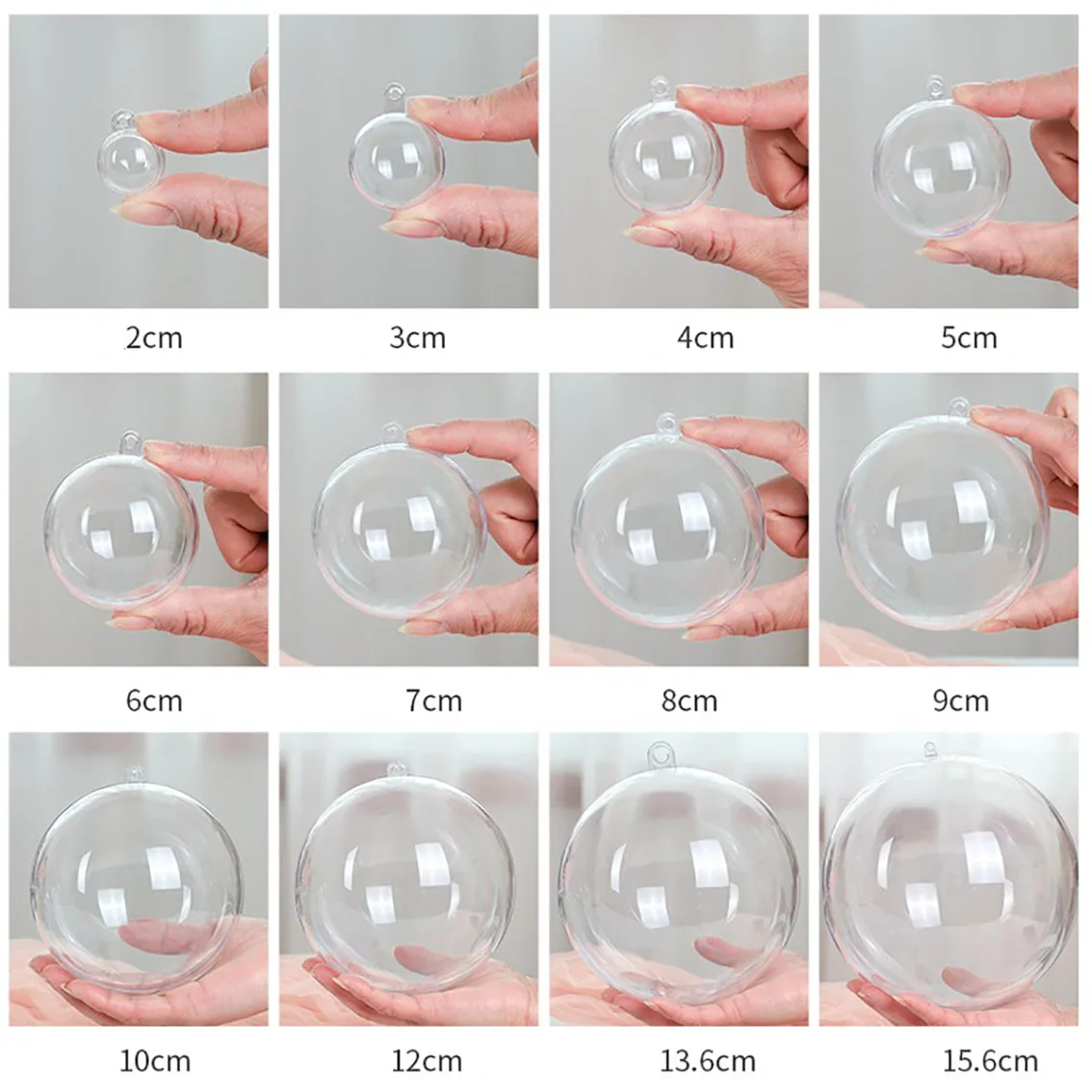 1-20cm bolas transparentes oco - Home Decor Xmas Gifts avaliação e preço