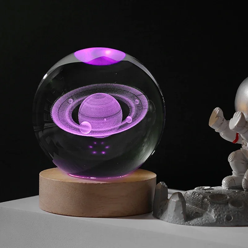 3d cristal planeta gravado a l - Home Decor Xmas Gifts avaliação e preço