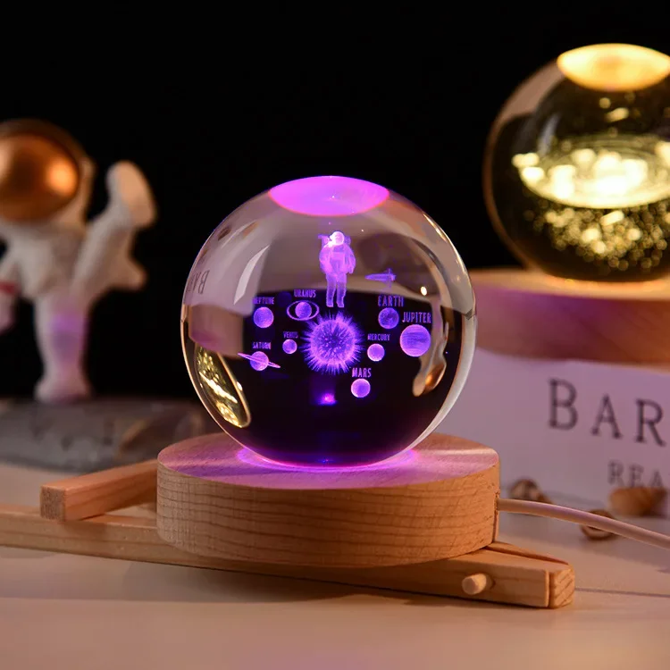 3d cristal planeta gravado a l - Home Decor Xmas Gifts avaliação e preço