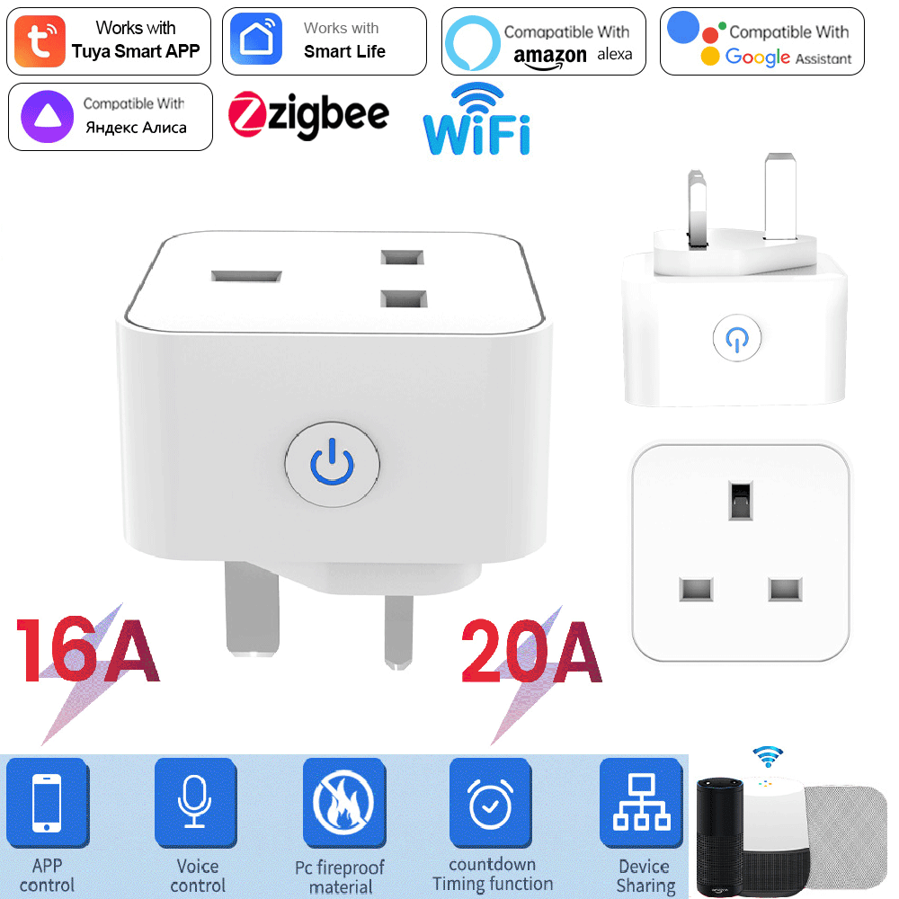 Tomada Inteligente Tuya 16A/20 - Home Decor Uk avaliação e preço