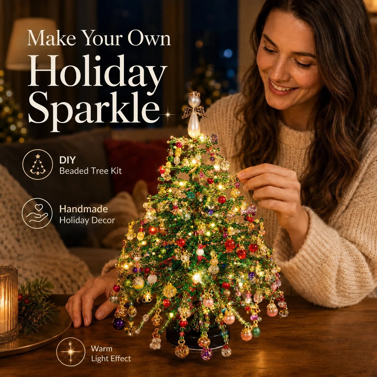 Kit de Miçangas para Árvore de - Home Decor Xmas Gifts avaliação e preço