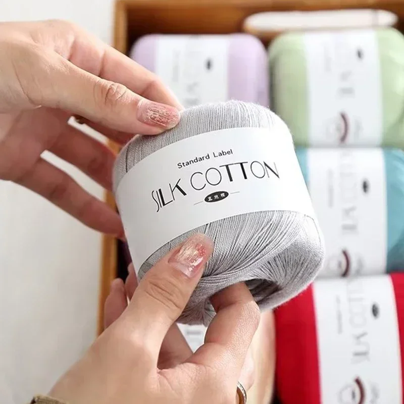 50 g/pc renda de seda algodão  - Yarn Home Decor avaliação e preço