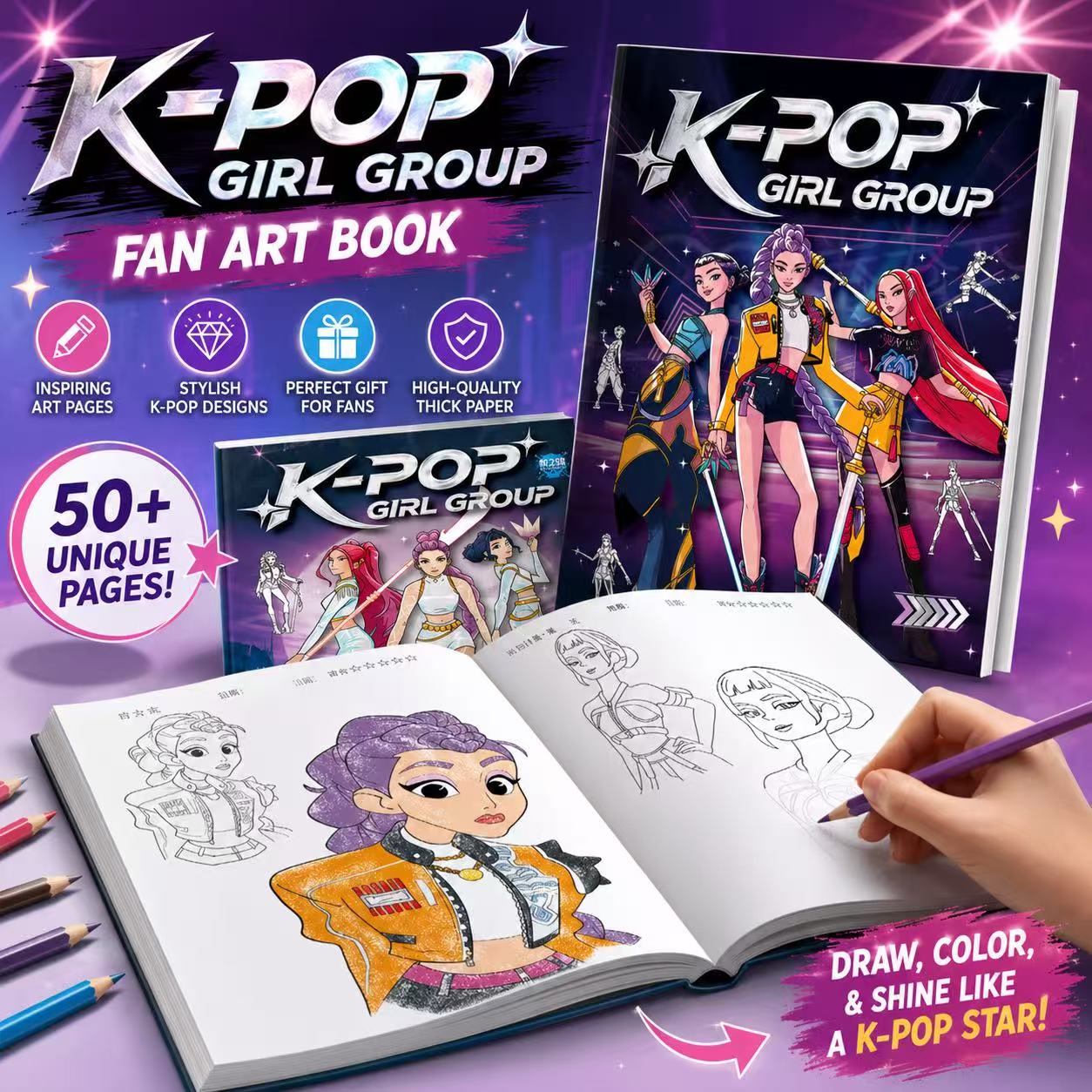 Livros de Colorir Anime e Dese - Canvas Painting avaliação e preço