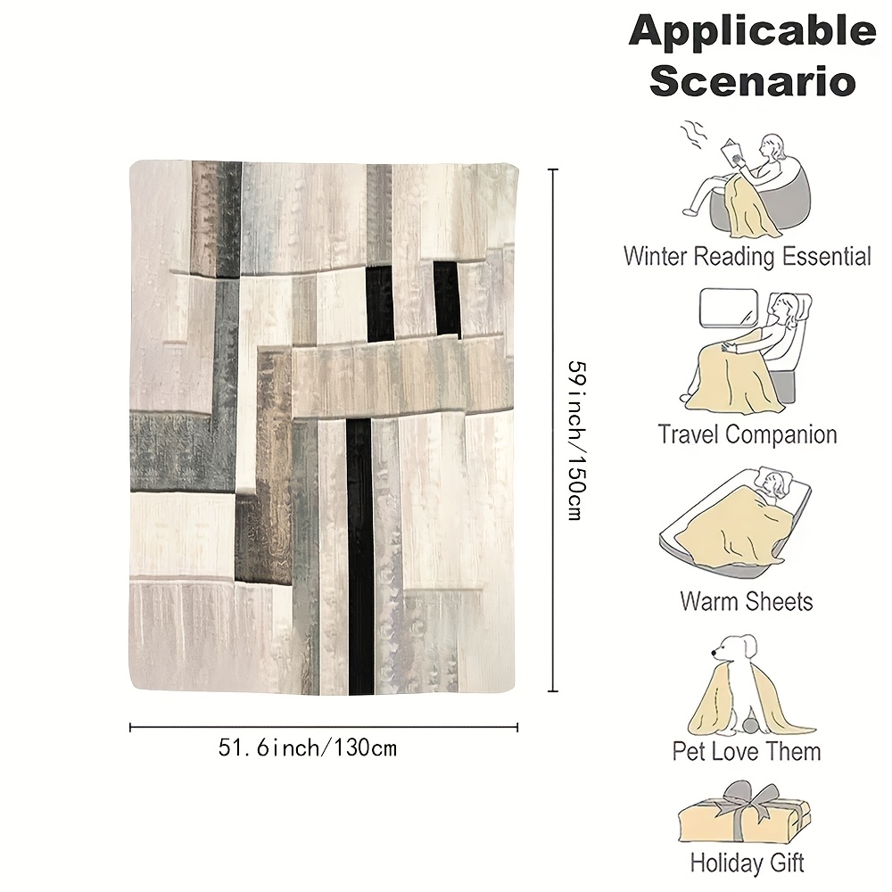 Cobertor de Flanela de Poliést - Neutral Throw Blanket avaliação e preço