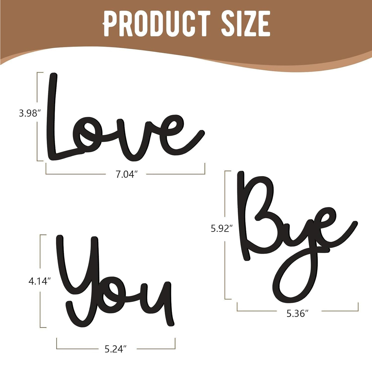 Love You Bye Sinal de madeira  - Home Decor Y2K avaliação e preço