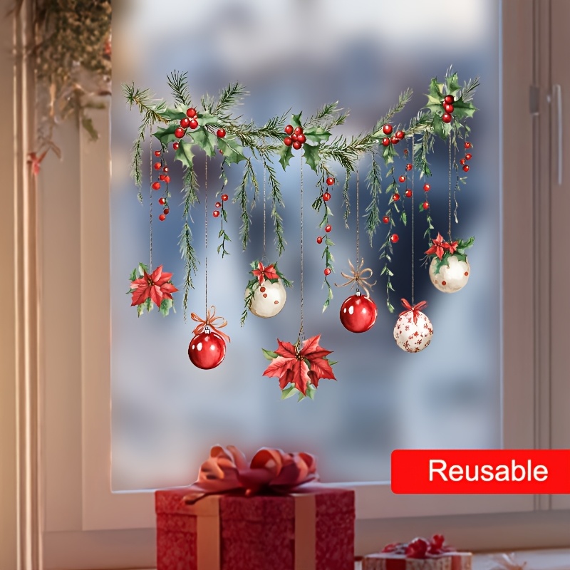 Janelas de natal adesivo feliz - Home Decor Xmas Gifts avaliação e preço