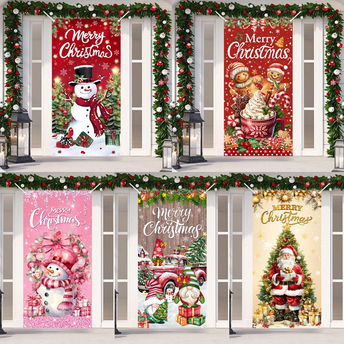 Natal porta banner feliz natal - Home Decor Xmas Gifts avaliação e preço