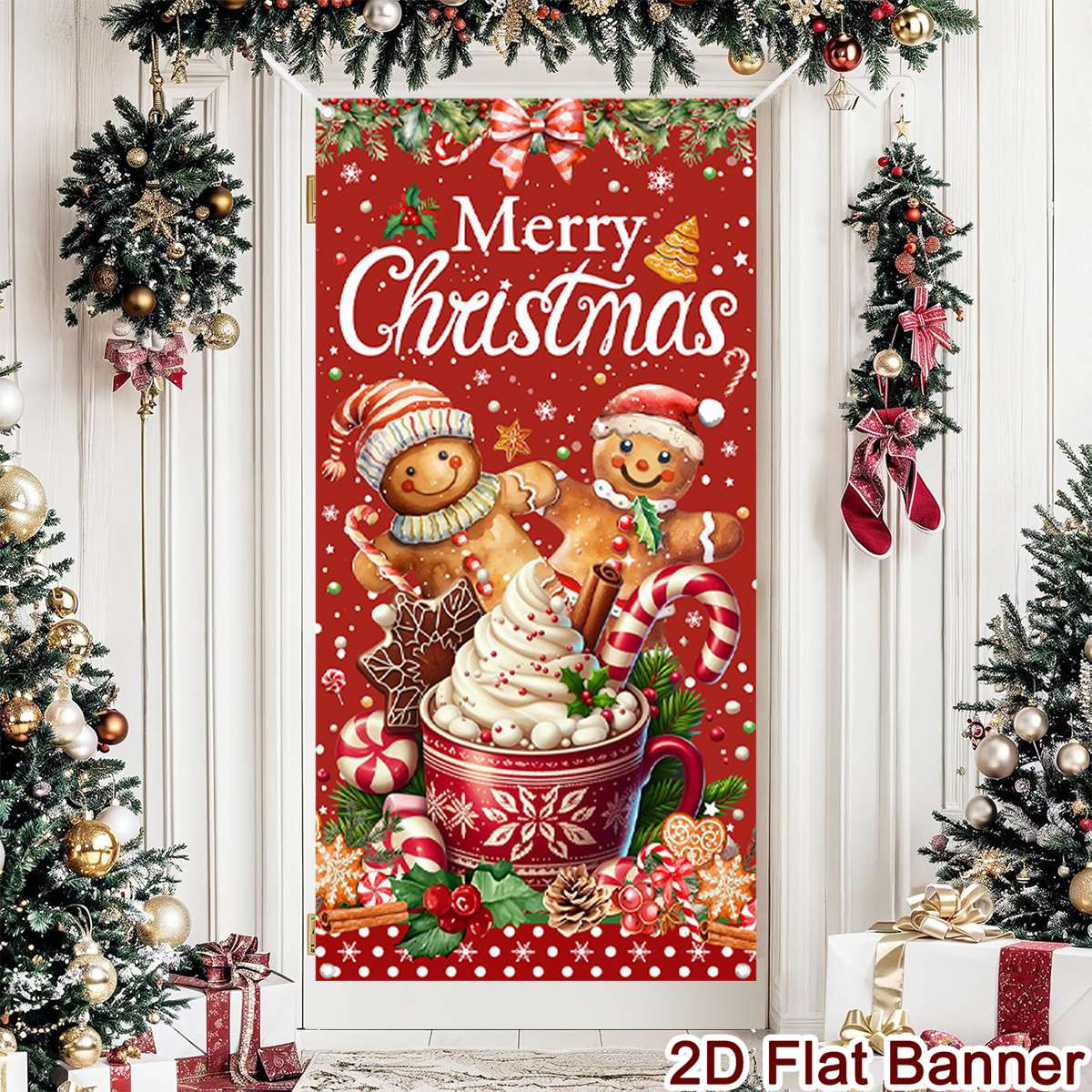 Natal porta banner feliz natal - Home Decor Xmas Gifts avaliação e preço