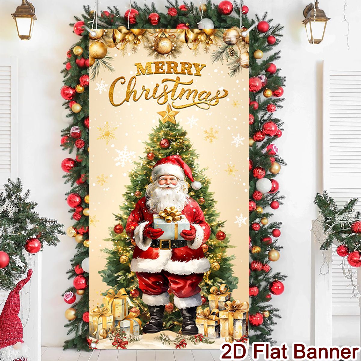 Natal porta banner feliz natal - Home Decor Xmas Gifts avaliação e preço