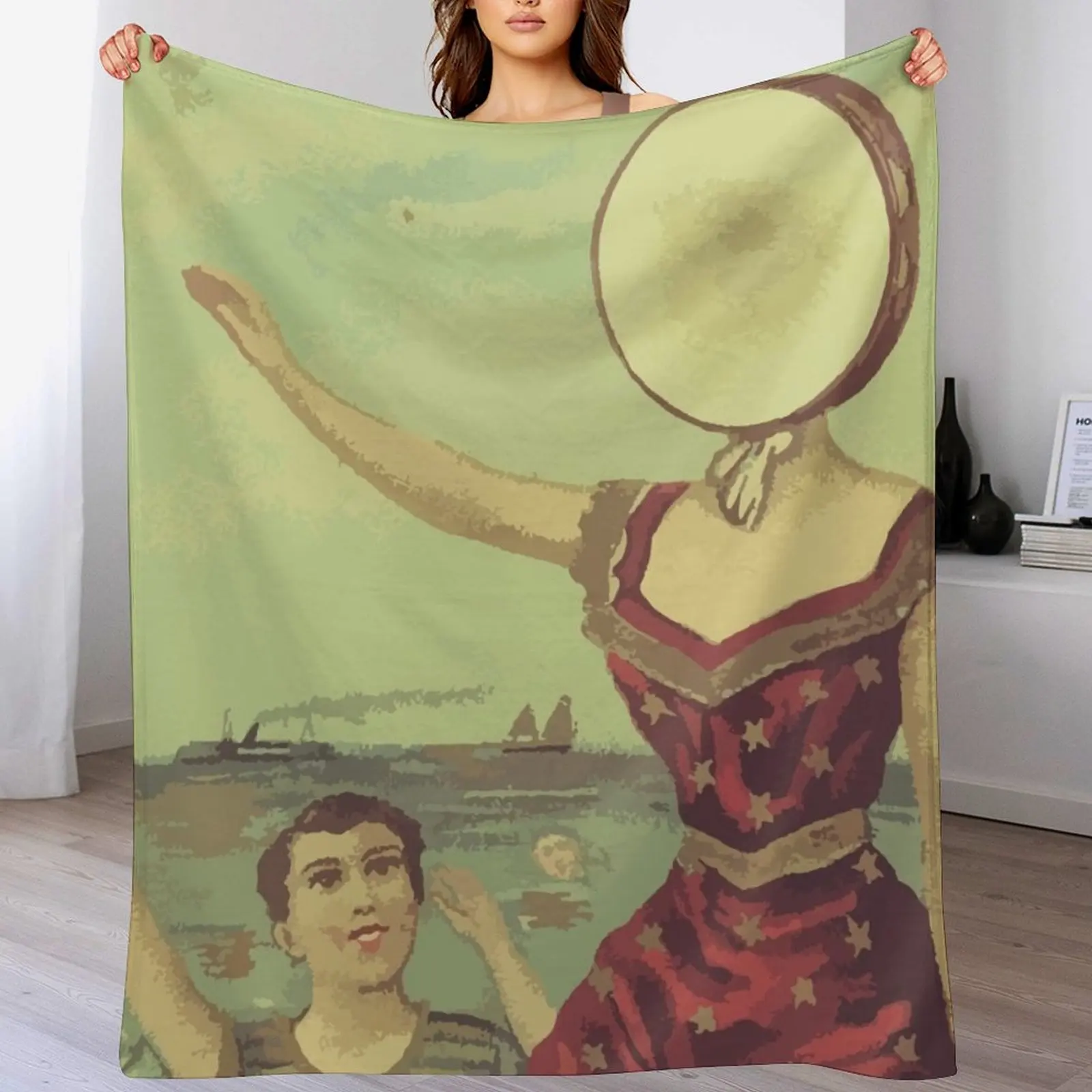 Neutral Milk Hotel In the Aero - Neutral Throw Blanket avaliação e preço