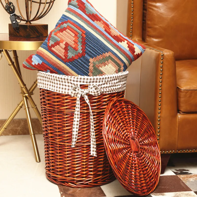 Elegante Rattan Cesta De Lavan - Home Decor Hampers avaliação e preço