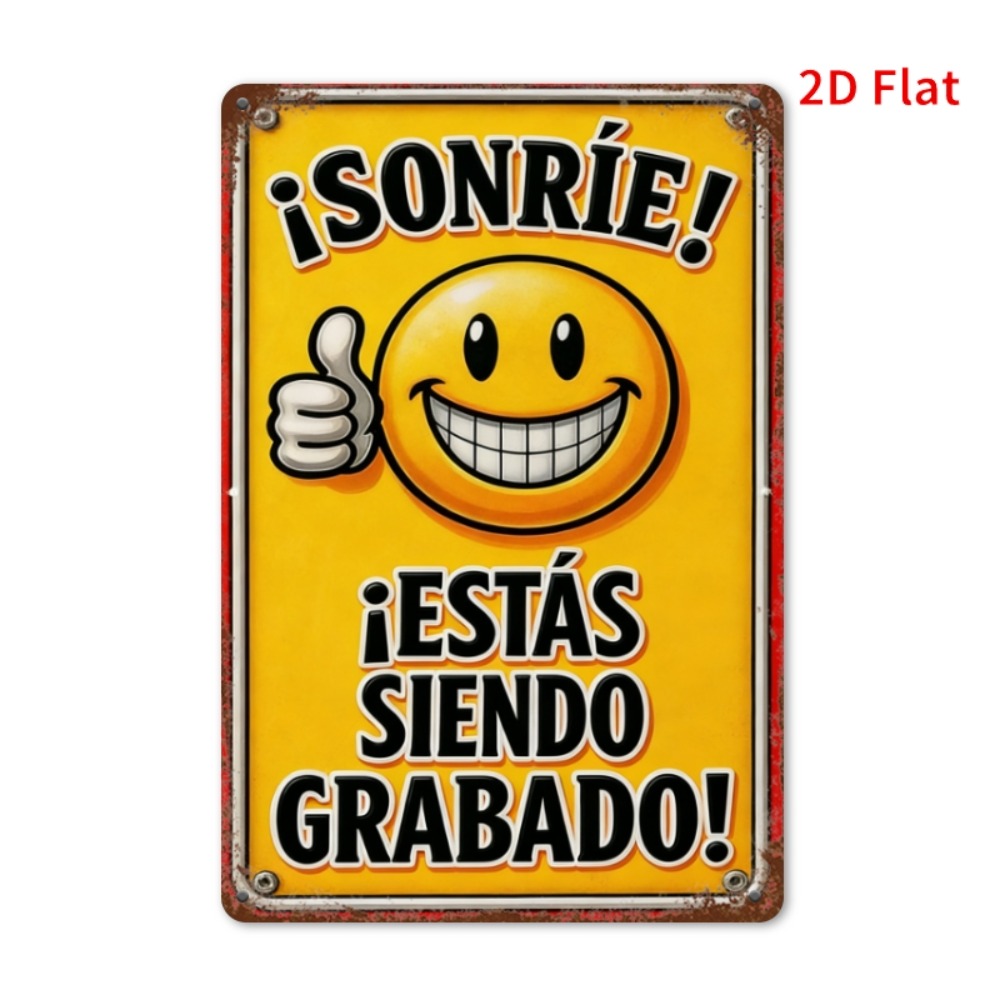 Placa de Metal Vintage - Sinal - Home Decor Emoji avaliação e preço