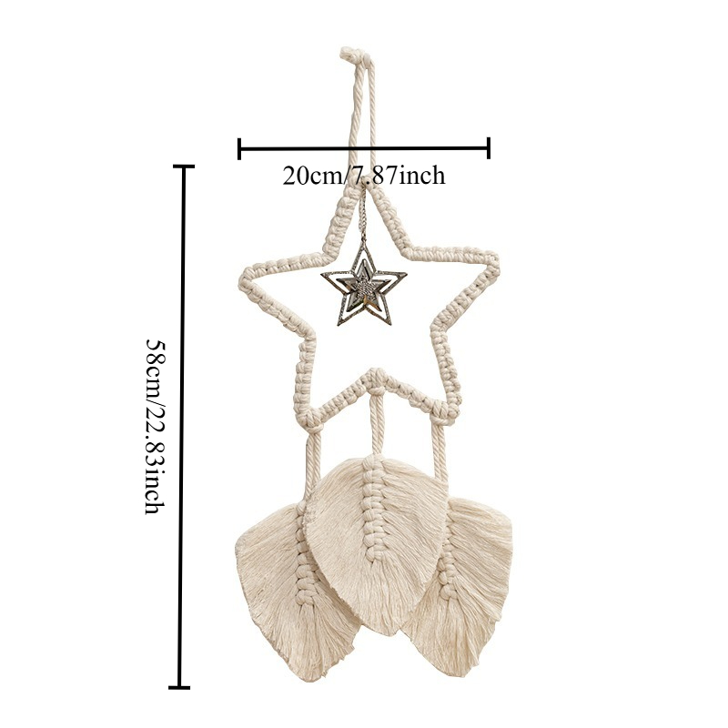 1 pc estrelado franja tecer ta - Aesthetic Tapestry avaliação e preço