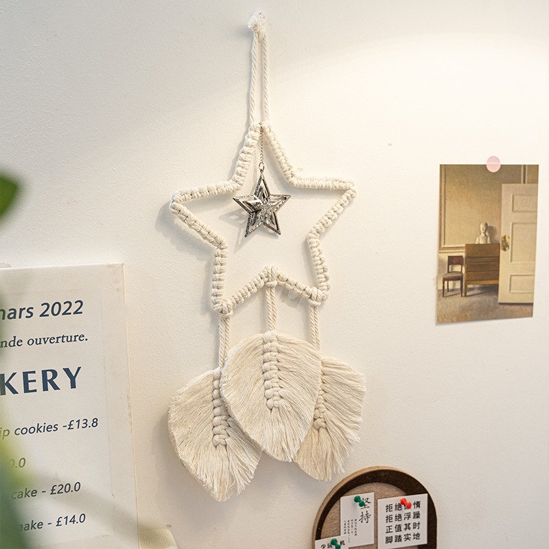 1 pc estrelado franja tecer ta - Aesthetic Tapestry avaliação e preço