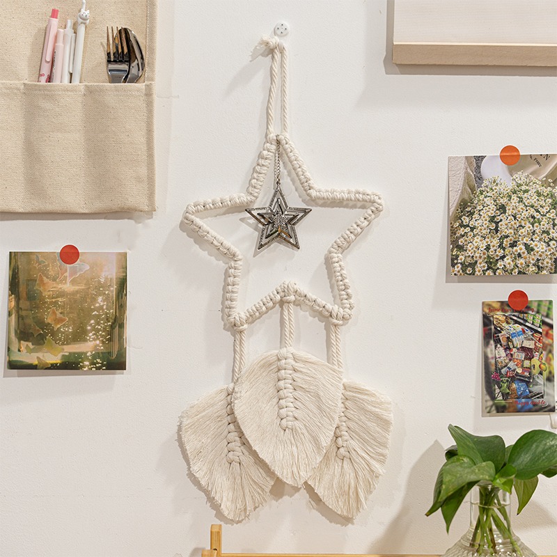 1 pc estrelado franja tecer ta - Aesthetic Tapestry avaliação e preço