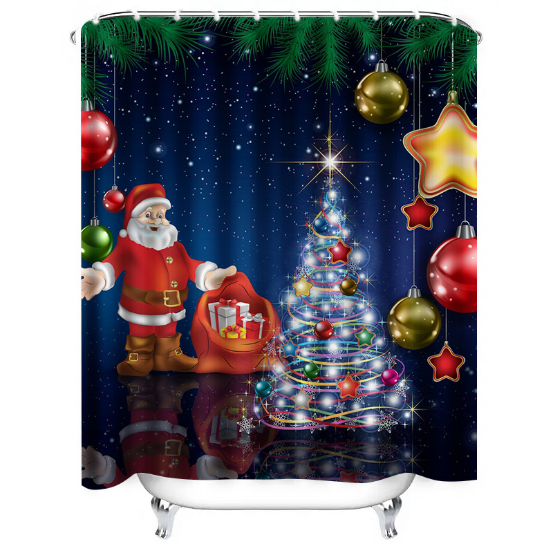 Tu cortina de chuveiro de nata - Home Xmas Decor Ideas avaliação e preço