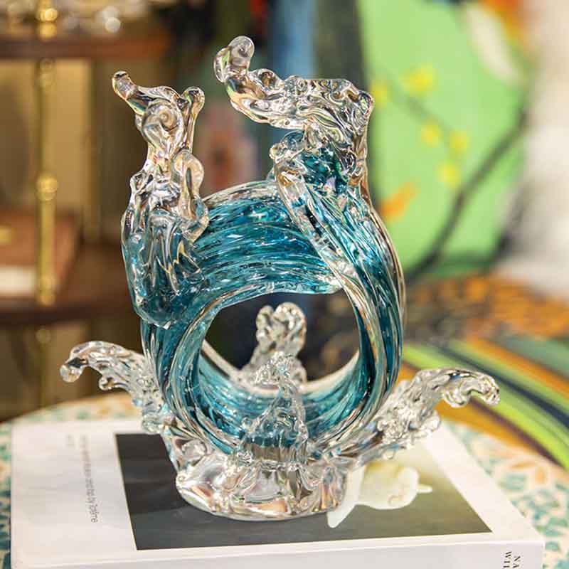 Luxo Vidro Artesanato Escultur - Home Decor Y2K avaliação e preço