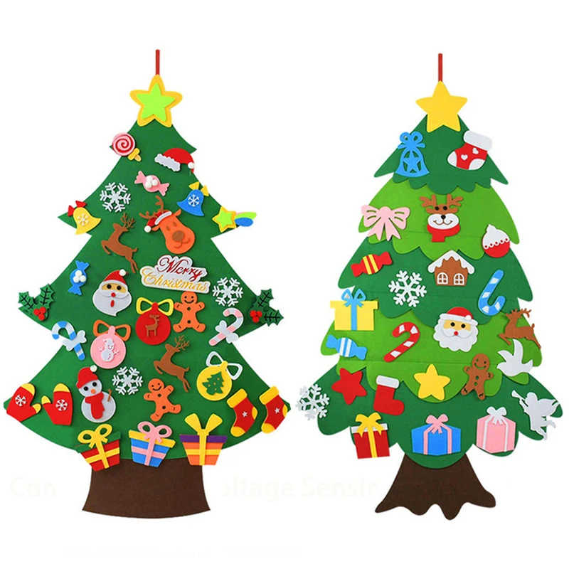 Crianças diy sentiu árvore de  - Home Decor Xmas Gifts avaliação e preço
