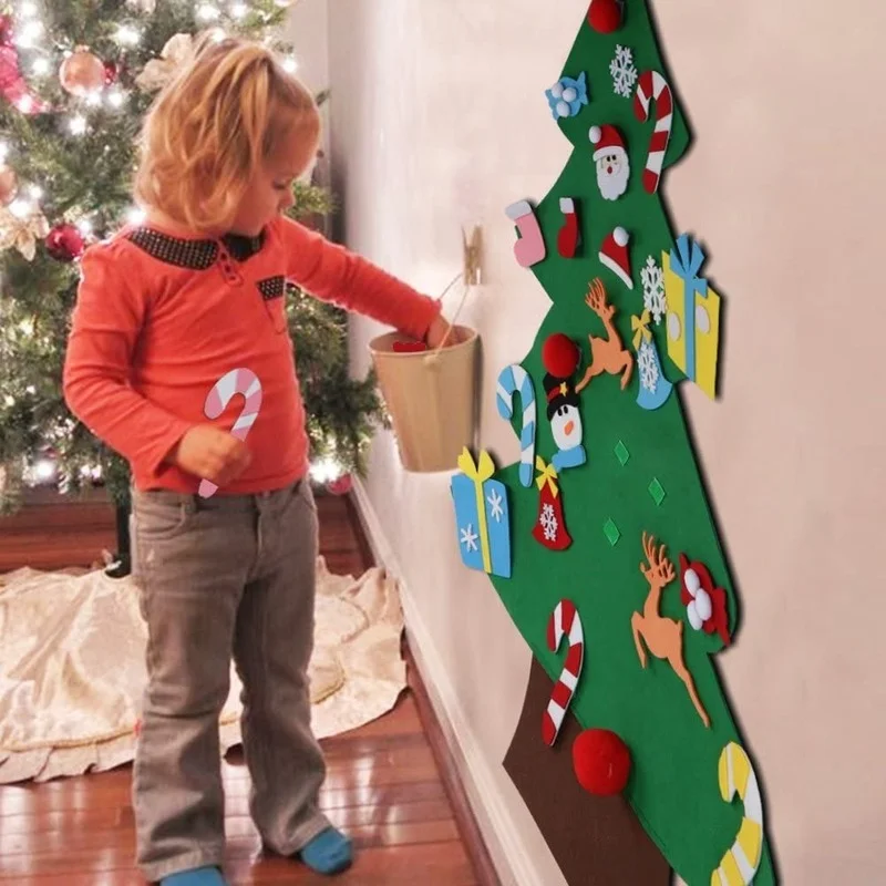 Crianças diy sentiu árvore de  - Home Decor Xmas Gifts avaliação e preço
