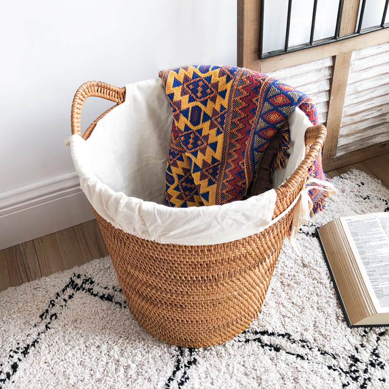 Cesto de Roupa em Rattan, Cest - Home Decor Hampers avaliação e preço