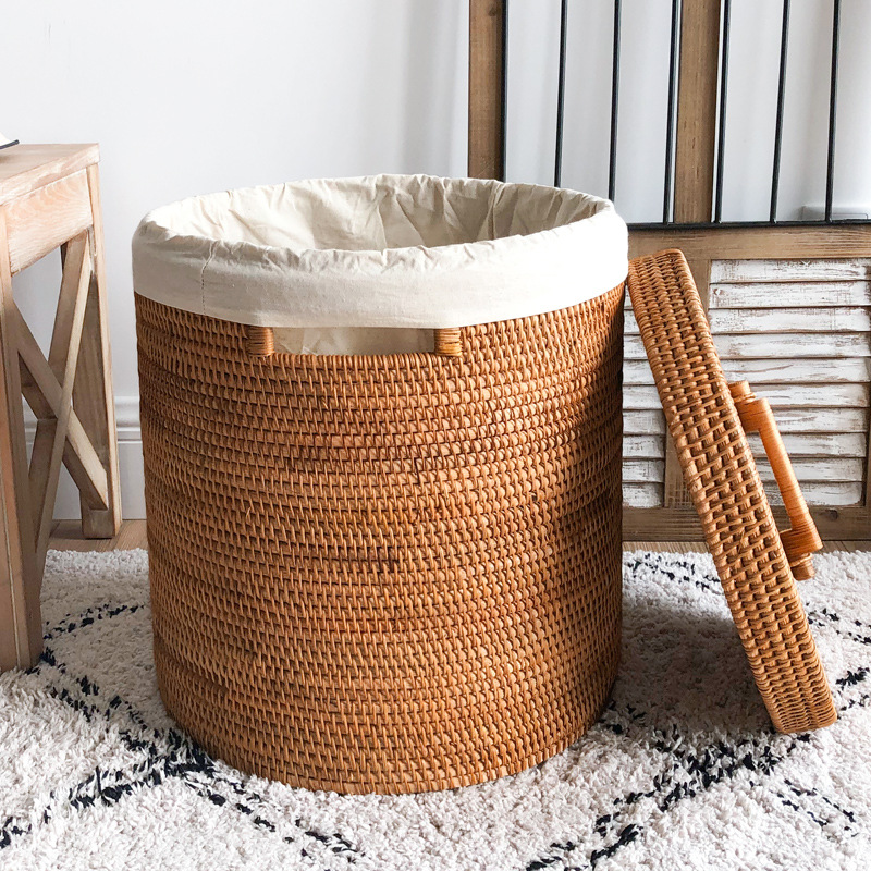 Cesto de Roupa em Rattan, Cest - Home Decor Hampers avaliação e preço
