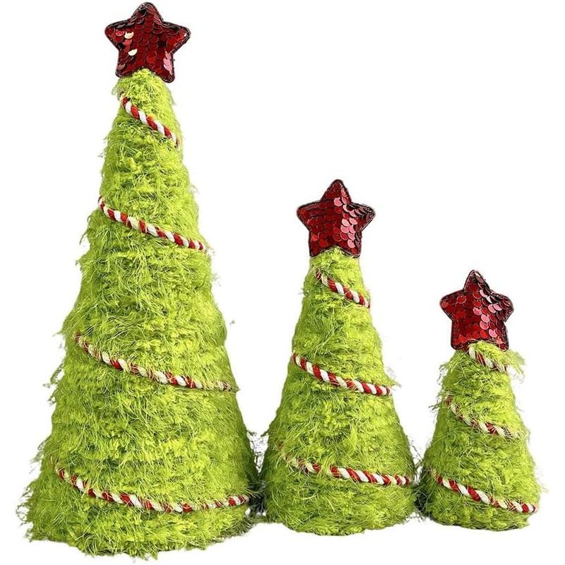 3 peças de enfeite de árvore d - Yarn Home Decor avaliação e preço