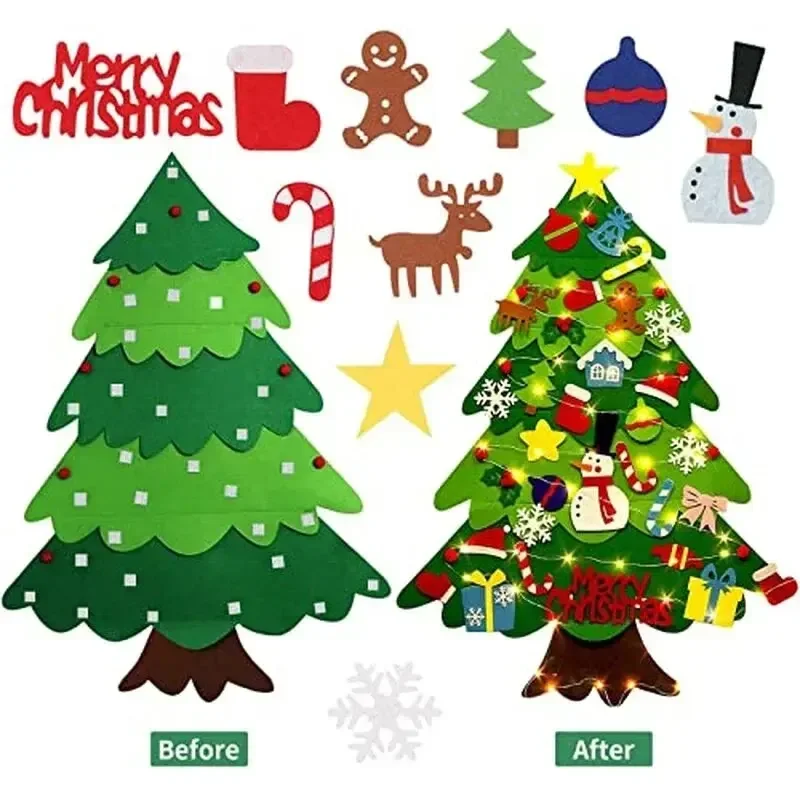 Crianças diy feltro conjunto d - Home Xmas Decor Ideas avaliação e preço